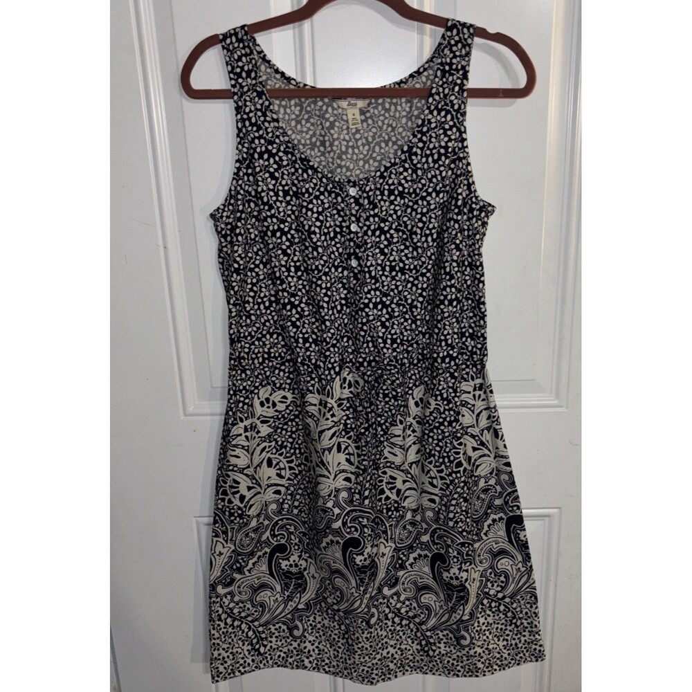Bass Women’s Navy Floral And Paisley Sleeveless Sundress Size 8